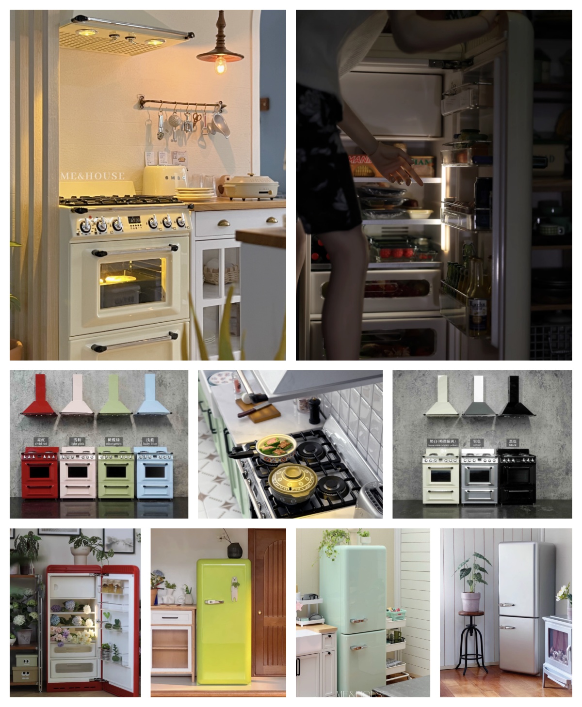 Kitchen Appliances Refrigerators - 1/6 Perabot Dapur Miniatur Modern Kulkas