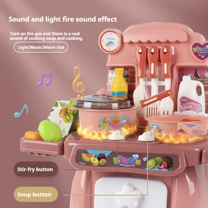 Kitchen Appliances For Kids - Set Permainan Dapur Simulasi dengan Lampu