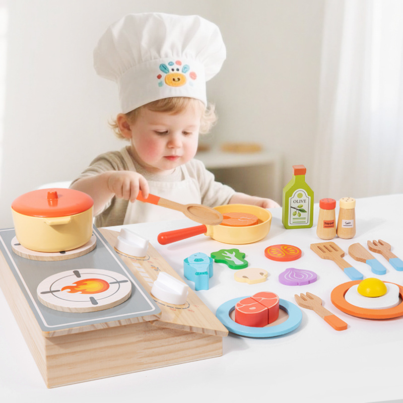 Kitchen Appliances For Kids - Set Dapur-dapuran Kayu Edukasi Dini Montessori