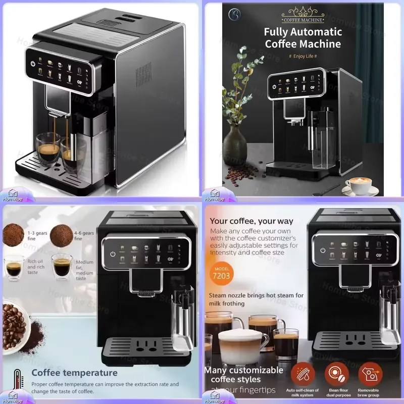 Milk Frother Automatic - Mesin Espresso 6 in 1 dengan