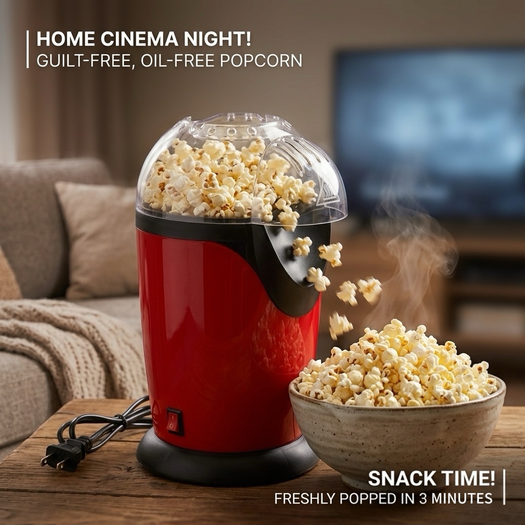 Pembuat Popcorn Udara Panas El - Air Popcorn Maker ulasan dan harga