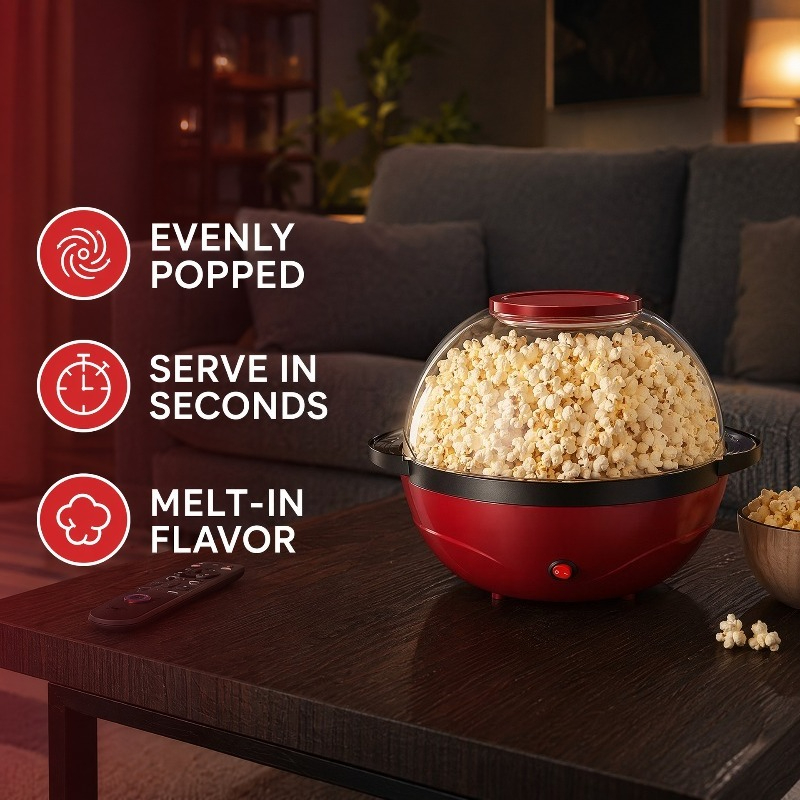 Mesin Popcorn 3.6L, Popcorn Ma - Air Popcorn Maker ulasan dan harga