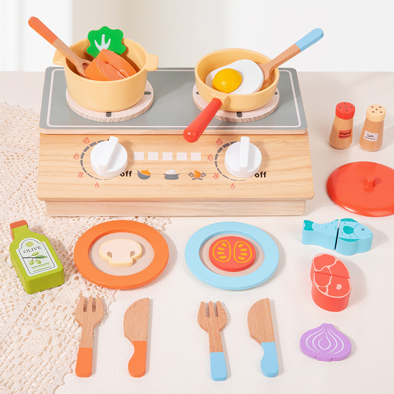 Set Dapur-dapuran Kayu Edukasi - Kitchen Appliances For Kids ulasan dan harga
