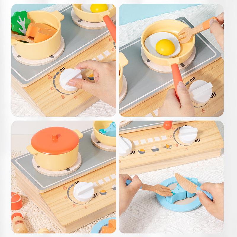 Set Dapur-dapuran Kayu Edukasi - Kitchen Appliances For Kids ulasan dan harga