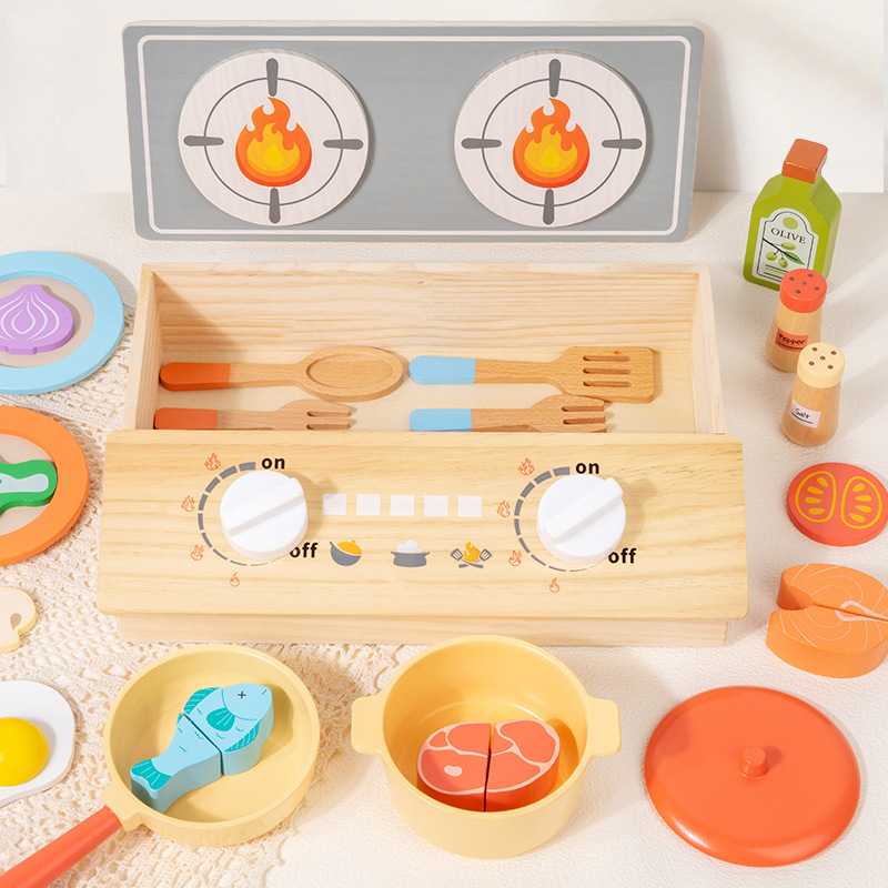 Set Dapur-dapuran Kayu Edukasi - Kitchen Appliances For Kids ulasan dan harga