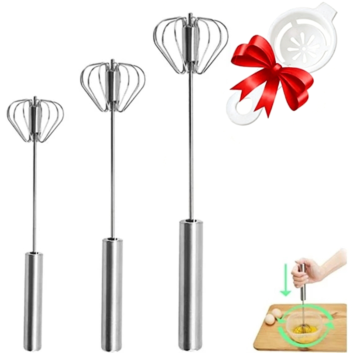 1/3 Buah Pengocok Telur Baja T - Kitchen Appliances Sales ulasan dan harga